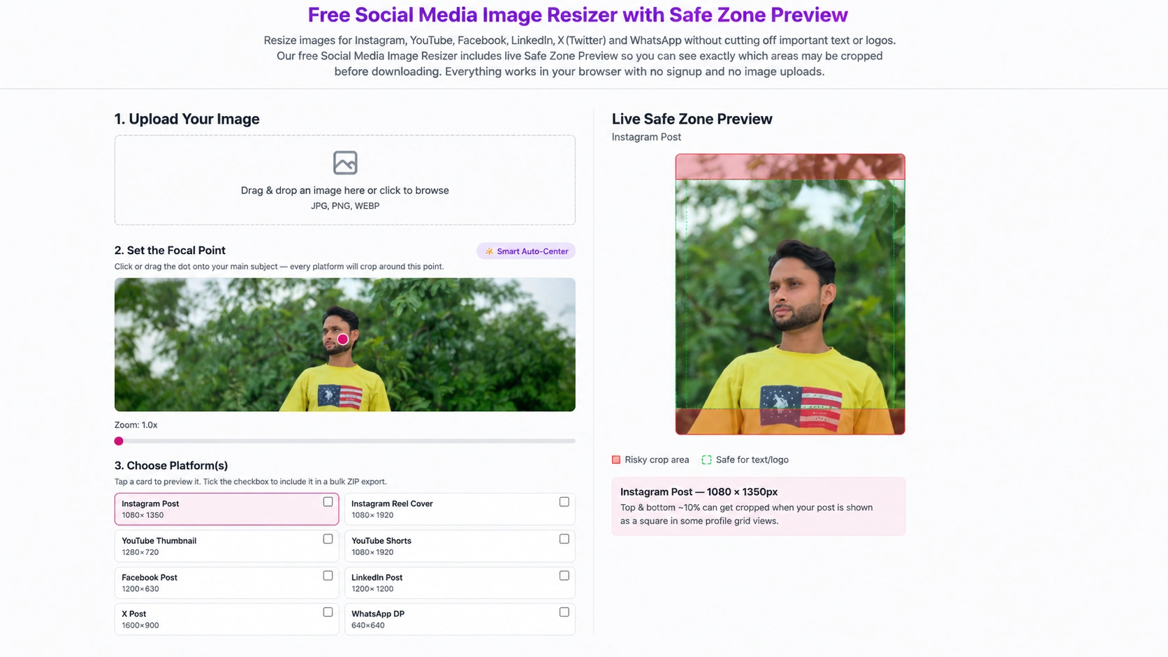 Resize Images for Social Media Without Cropping Important Content